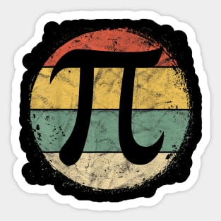 Retro Style Pi  3.14 Pi Number Symbol Math Science Gift Sticker